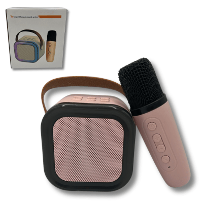 Mini Parlante Bluetooth Karaoke IRM 12773 + Micrófono | Portátil y Recargable