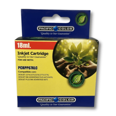 TINTA 667XL 18ml COLOR COMPATIBLE HP Pacific Color PCRPP67XLC