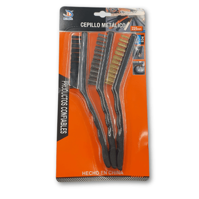 Set 3 Cepillos metalicos 225mm Dingli30396