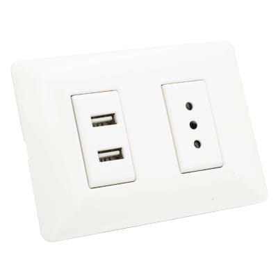 Enchufe para muro Philco Enchufe+2USB 2,1A 250V 10A