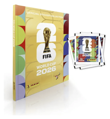 Pack Album mundial TAPA DURA GOLD + 8 sobres de 7 laminas PANINI Oficial - FIFA WORLD CUP 2026