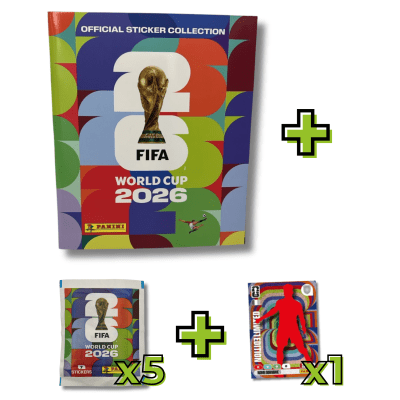 Pack Album Mundial FIFA 2026 + 5 Sobres láminas + Carta ADRENALYN Limited Edition