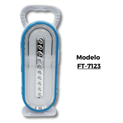Lámpara de Emergencia LED FT-7122/7123 Recargable y Funciona a Pilas | Ideal para Cortes de Luz