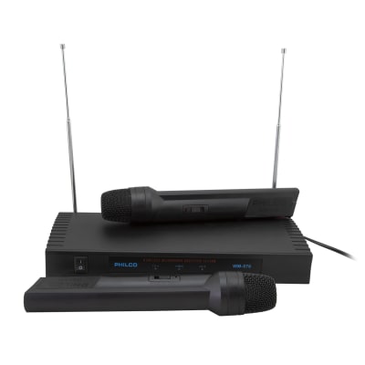 Sistema de Micrófonos Inalámbricos Philco WM570 x2 para Karaoke y Presentaciones