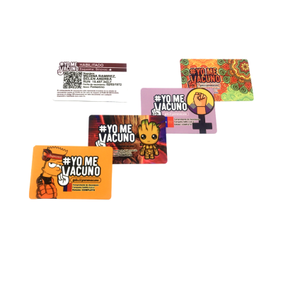 Credencial estampada ambos lados con diseño personalizado