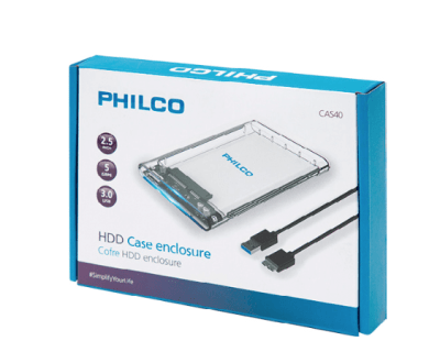Cofre disco duro Philco Sata 2,5 USB 3,0 CAS40