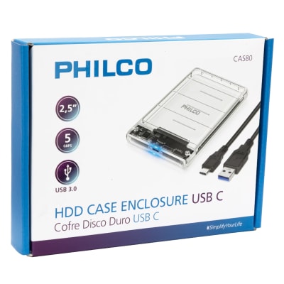 Cofre disco duro Philco Sata 2,5 USB 3,0 conex Tipo C