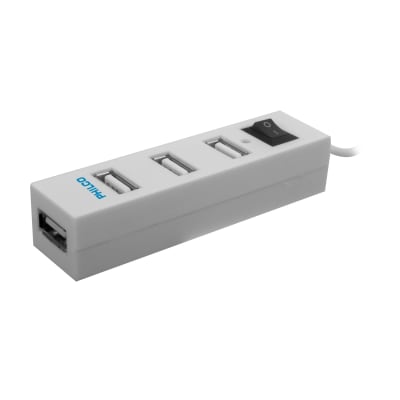 Hub USB 2.0 Philco HB24 con 4 Puertos – Extensión USB para PC y Notebook
