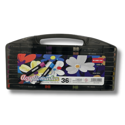 Set 36 Lapices Acrílicos Maleta Negra