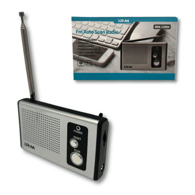 Radio Portátil de Emergencia a Pila IRM13994 FM Compacta