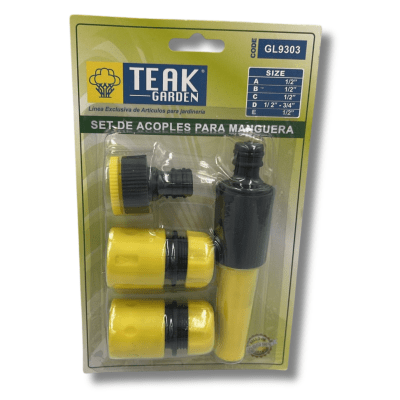 Set de puntas y acoples para Manguera Plástico