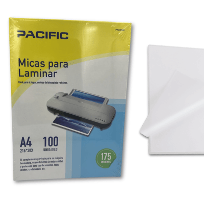 Resma Lamina Termolaminar A4 175mic 100u Pacific Color