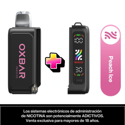 Pack Vaper Oxbar batería + recarga 25000 puff Durazno