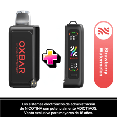 Pack Vaper Oxbar batería + recarga 25000 puff Strawberry watermelon