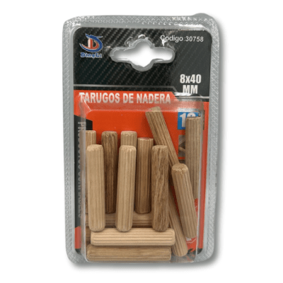 Tarugo madera 8x40mm 16pcs Dingli30758