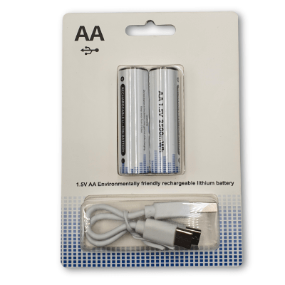 Pila Recargable AA Cable USB Doble