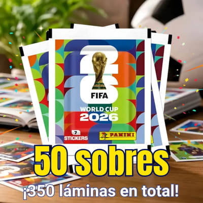 Pack 50 sobres Panini - Mundial 2026 (350 Láminas) FIFA WORD CUP 2026