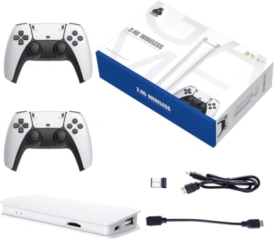 Mini Consola Blanca RETRO + 2 Mandos Inalámbricos