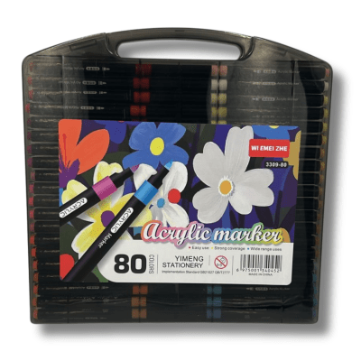 Set 80 Lapices Acrílicos Maleta Negra