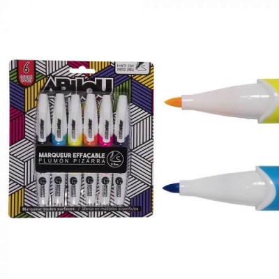 Set Plumon 6 Colores Pizarra Abijou