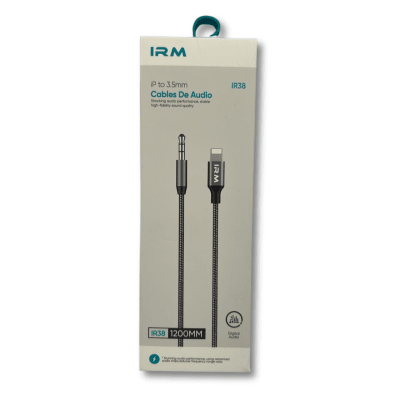 Cable Auxiliar 3,5x Lightning IRM61182 1,2 MT