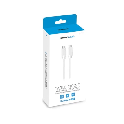 Cable Tipo C a Tipo C 100W 4.0 Tecnolab TL475 Super Speed