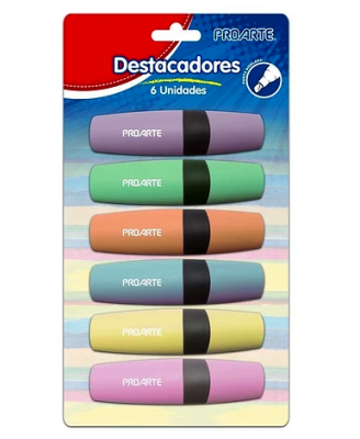 Set Destacadores Pastel Proarte