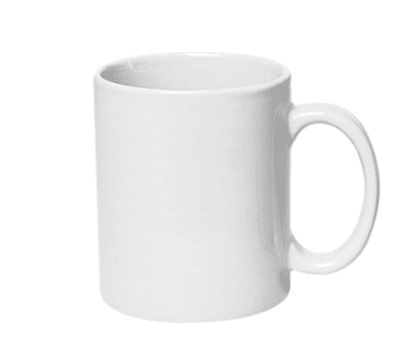 Tazon blanco simple estampado sublimación
