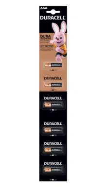 Pila Duracell AAA individual carton x6 pilas