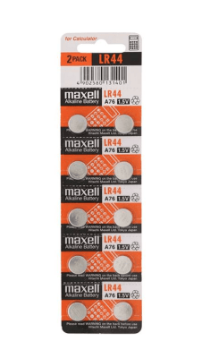 Pila Maxell LR44 Cartón 10 pilas