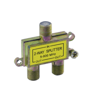 Splitter coaxial dorado 1x2