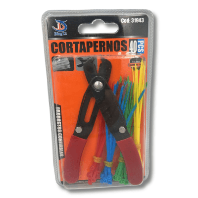 Alicate Cortapernos con set amarras 40pcs DingLi