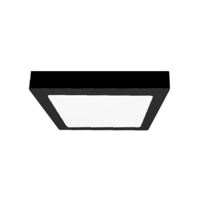 Panel LED cuadrado negro 22x22cm, 18W 1440lm Sobrepuesto