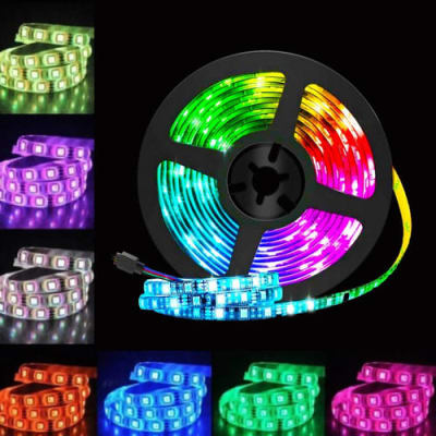 Tira led multicolor 5 metros con luz blanca