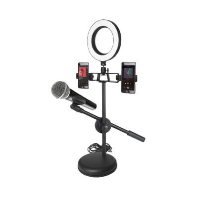 Kit Aro de Luz LED Dblue C056 con Porta Micrófono y Smartphone para Streaming y videollamadas