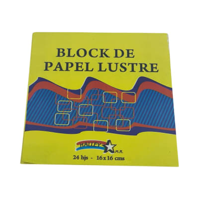 Papel lustre 16x16 Halley 24 hojas