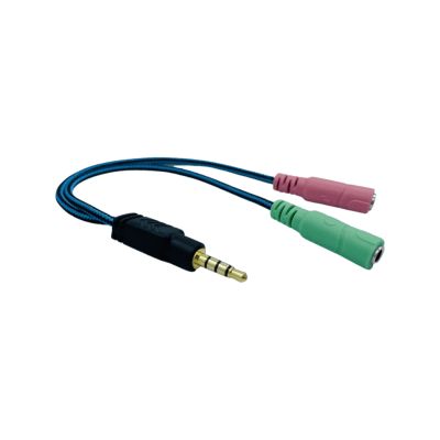 Adaptador unir Aud - Mic tipo cable