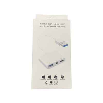 Adaptador USB a USB Tipo C, Plug 3,5 ML y USB IRM9686