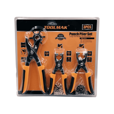Set 3 Alicates ojetillos sacabocado Toolmak