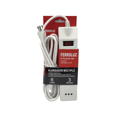 Alargador Ferroluz Certificado 3M c/interruptor