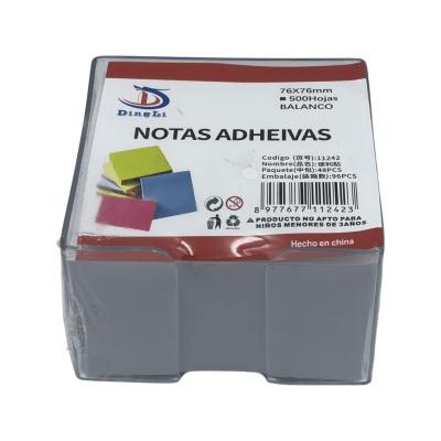 Posit Cuadrado 500 hojas blanco cajita acrilico