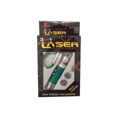 Puntero Laser 3 in 1 linterna, laser, UV en caja