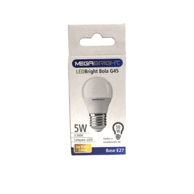 Ampolleta Led Megabright E27 bola cálida