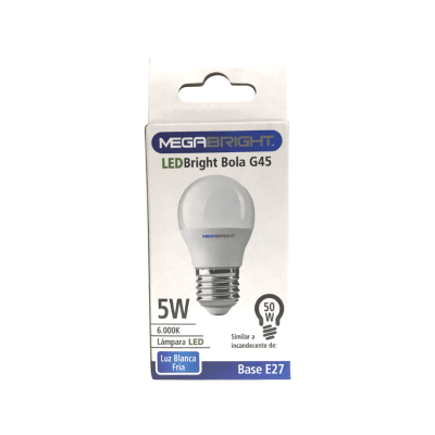 Ampolleta Led Megabright E27 bola fría