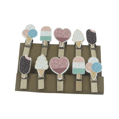 Perritos Diseños x 10 unidades Wooden Clip