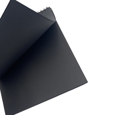 Croquera media Carta hojas negras doble espiral