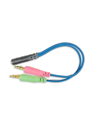 Adaptador separar Aud - Mic tipo cable