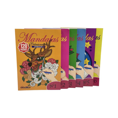 Libro 128 paginas para colorear Mandalas y otros