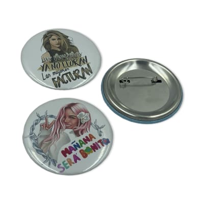 Chapita 58mm con prendedor