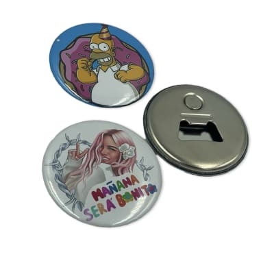 Chapita 58mm con destapador e iman